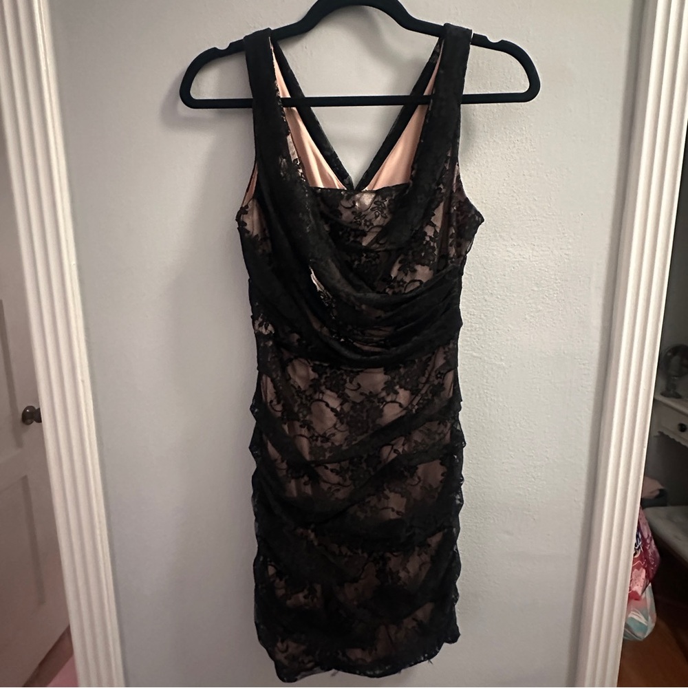 Express Black Lace Mini Dress